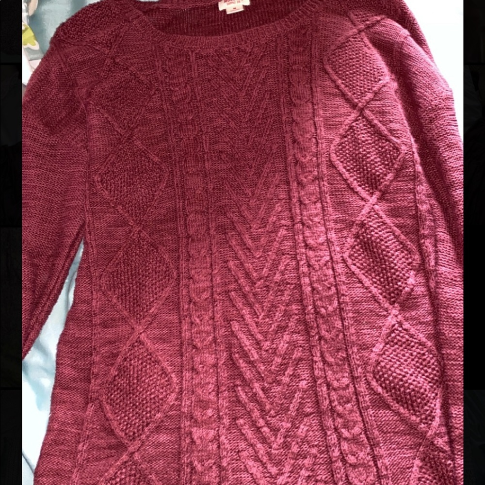 Oversized red sweater